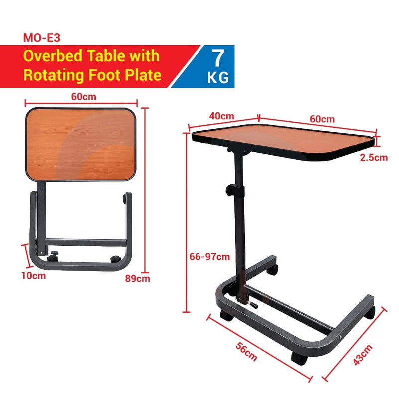 Overbed Table with Wheels (MO-E3)