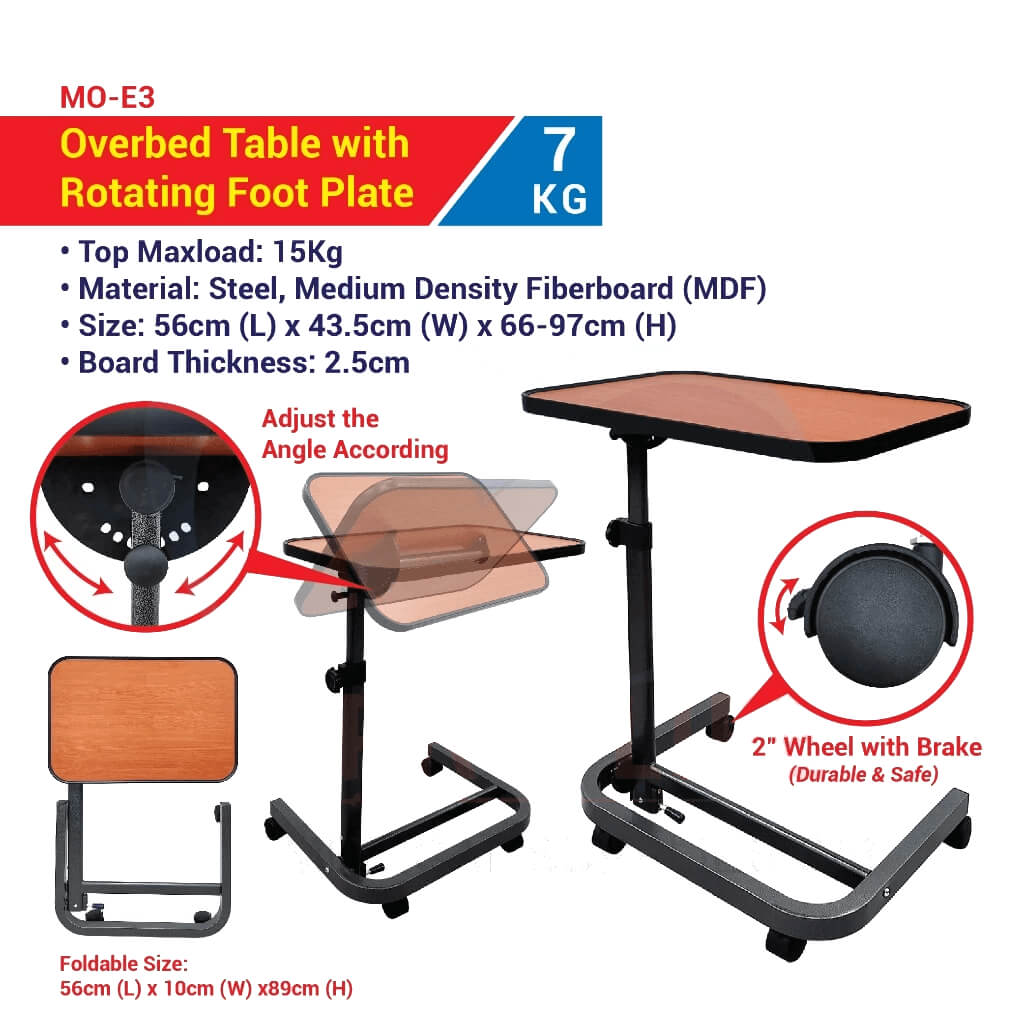 Overbed Table and Cardiac Table — iElder.Asia (Asian Integrated Medical ...