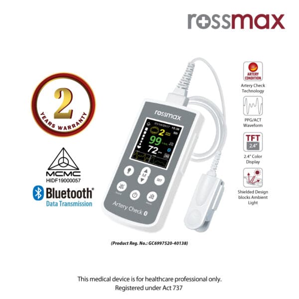 Oksimeter Nadi Pegang Tangan (Bluetooth) SA300 | Rossmax