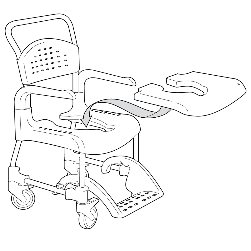 Soft Comfort Seat Cushion, back opening, height 2 cm | Etac Clean