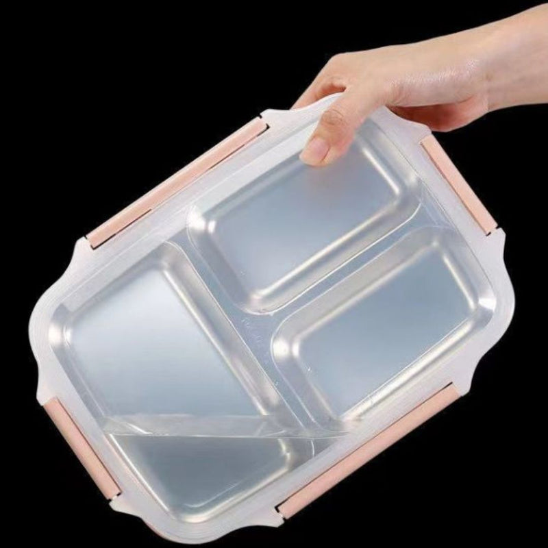 Stainless Steel 5-Compartment Lunch Meal Tray for Nursing Homes