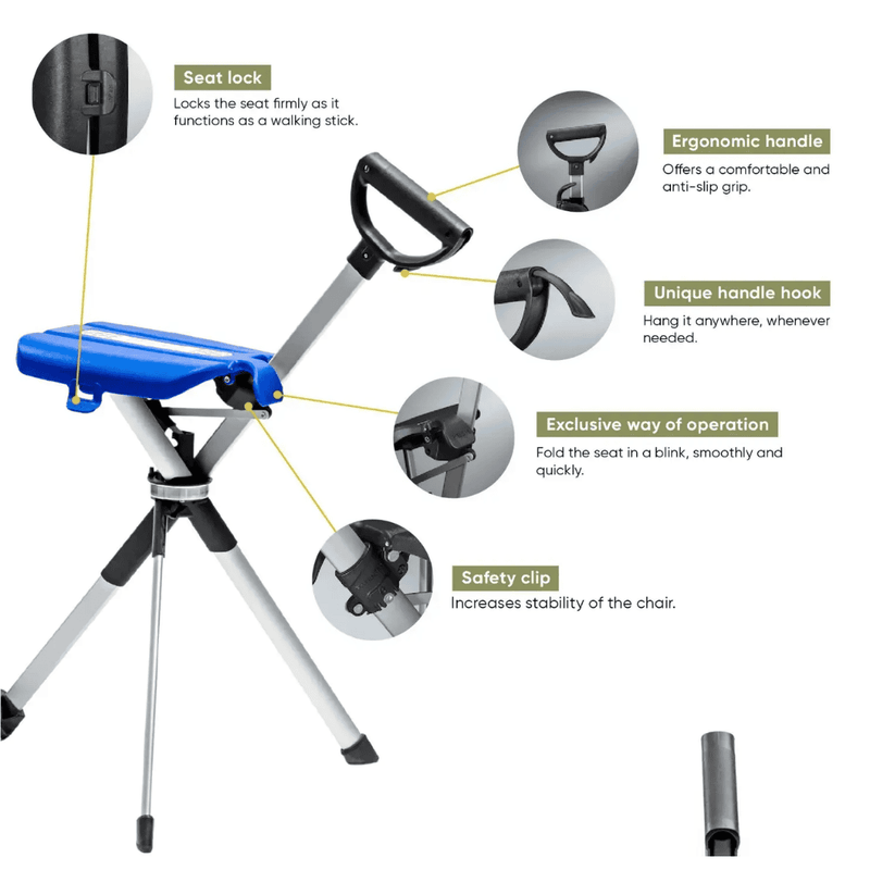 Ta-Da Chair Series 2 Tripod Seat Cane (82cm/87cm)