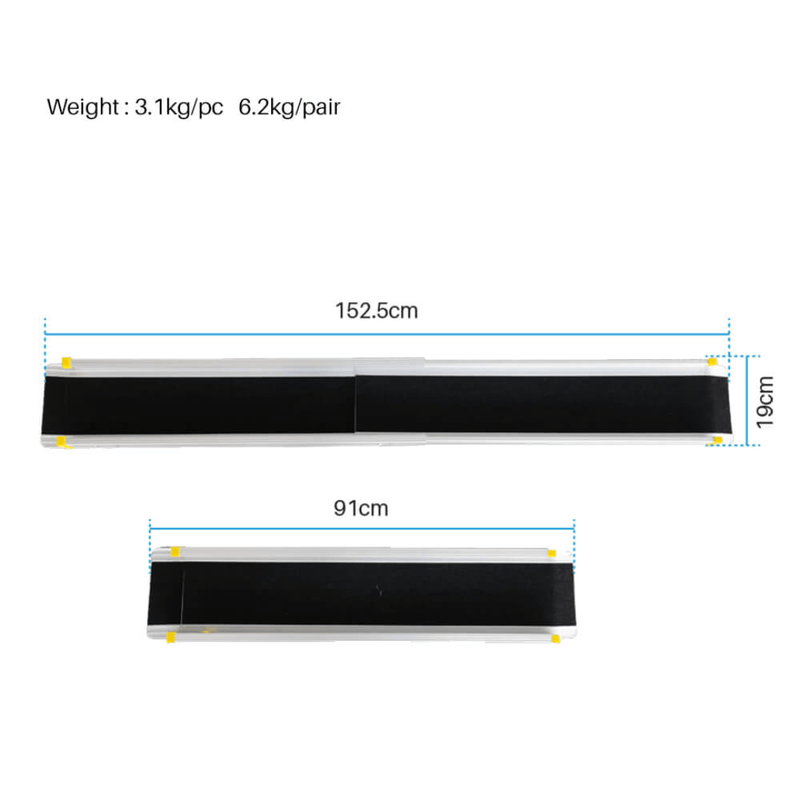 Telescopic Aluminium Ramp For Wheelchair (by pair)