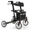 Lightweight, Foldable 4-Wheel Aluminium Rollator with Parking Brake | Vermeiren Quava Grey