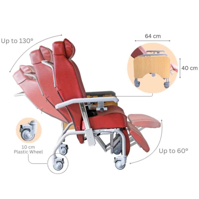 Normandie Geriatric Chair | Vermeiren (Red)
