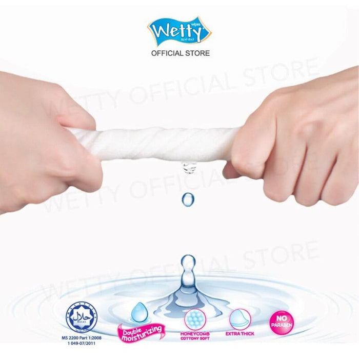 Wetty Wet Tissue Fragrance Free (24 packs/ carton)