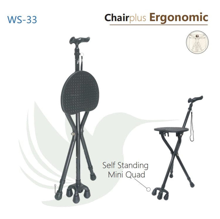 Chairplus (Walking Stick with seat, Seat Cane) | AgeGracefully