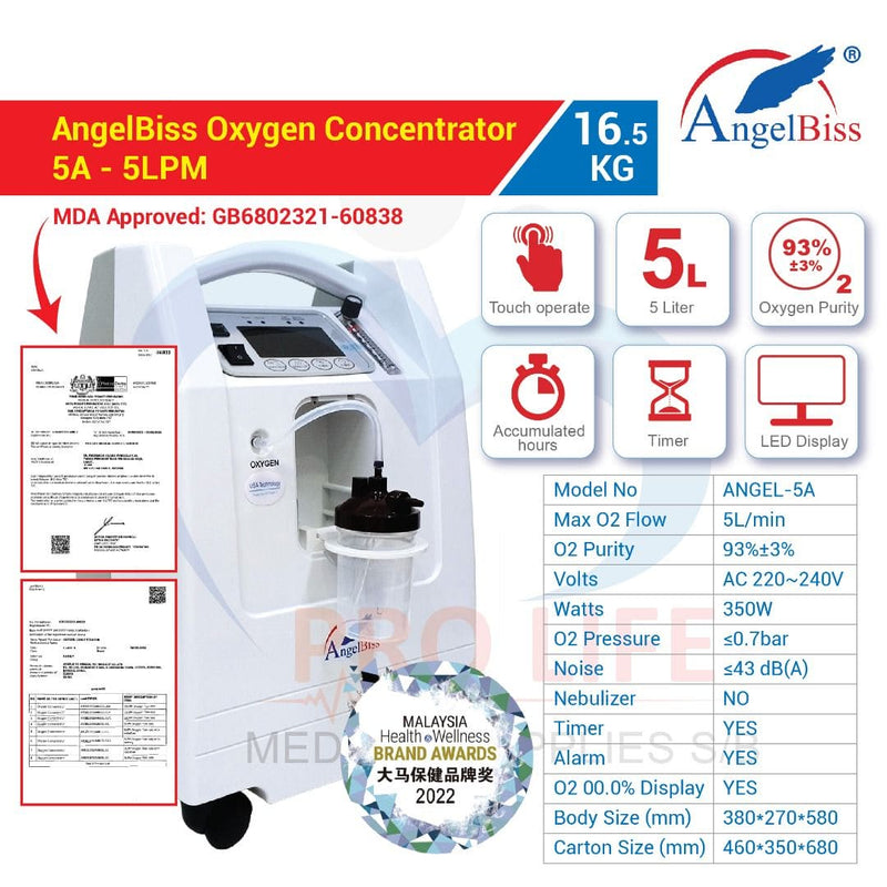 ANGEL-5S Oxygenerator 5Lpm (Oxygen Concentrator)