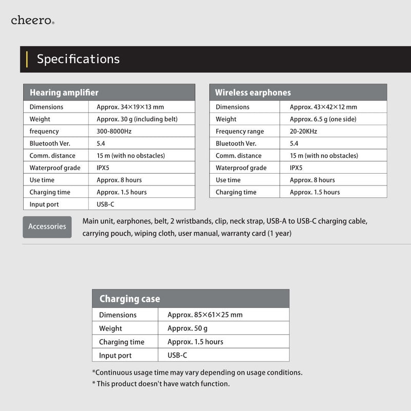 cheero Kikiyasu Clock-type hearing Amplifier