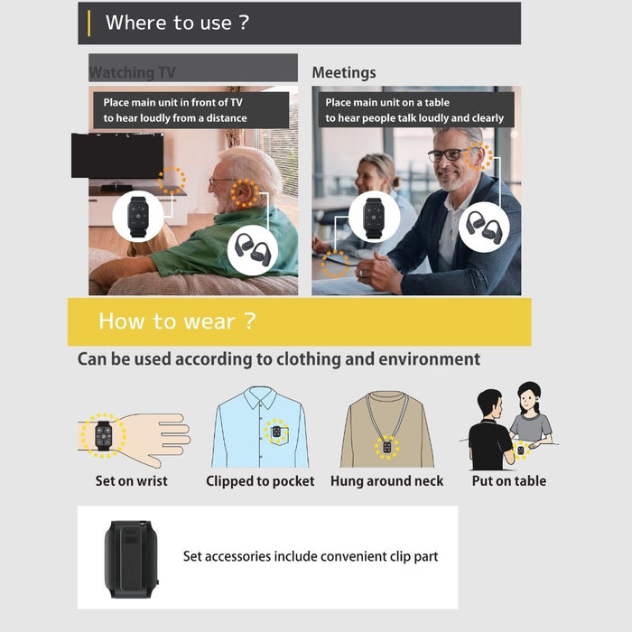 cheero Kikiyasu Clock-type hearing Amplifier