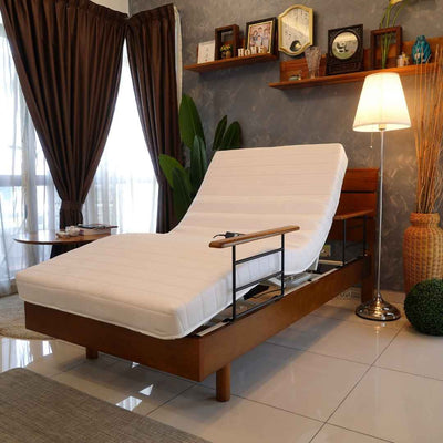 wooden electric hospital bed
