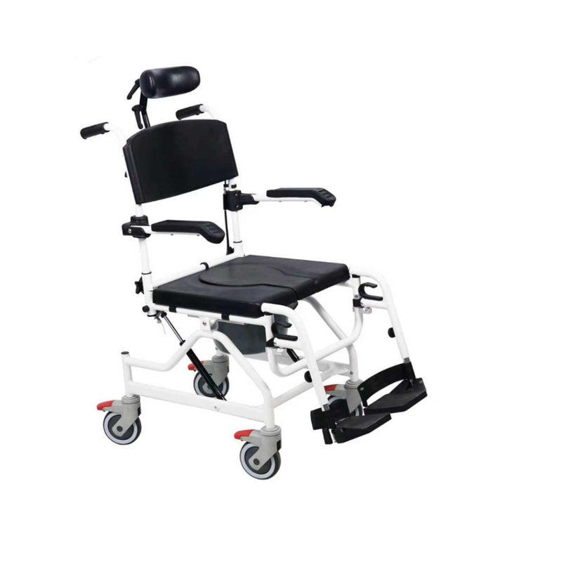 Tilttable Mobile Commode with detachable legrest
