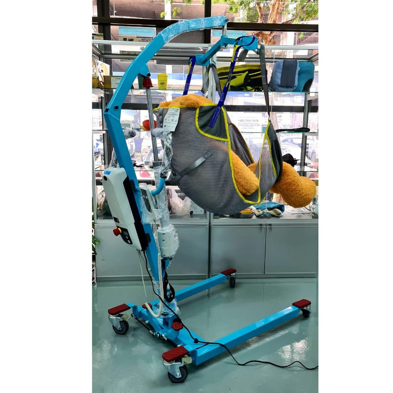 Foldable Electric Hoist + Sling (white color)