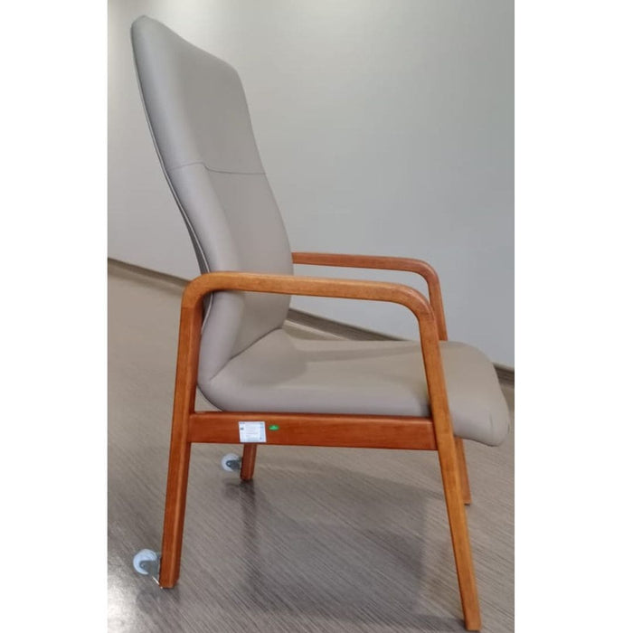 High Back Chair with rear castor Light brown | AIM Healthcare
