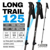 SINANO Trekking Pole Long Trail 125/Black (per unit)