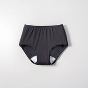 Black incontinence panties showing comfortable high-waist fit