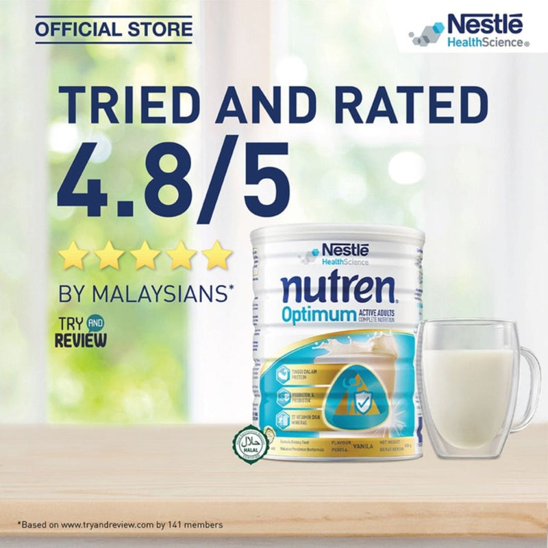 [Pre-Order] Nutren Optimum Active Adult Complete Nutrition - Vanilla Flavour | Nestle