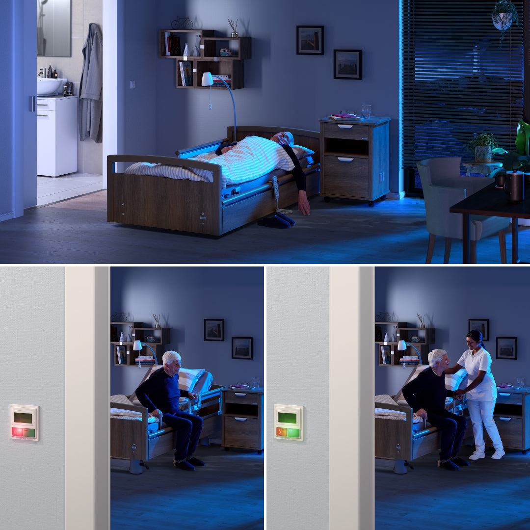 SafeSense® - autonomous, safe bed exit with individual call notification.