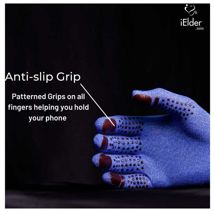 Handax Antimicrobial Fabric Gloves (Kills 99.9% Of Harmful Microorganisms) Blue