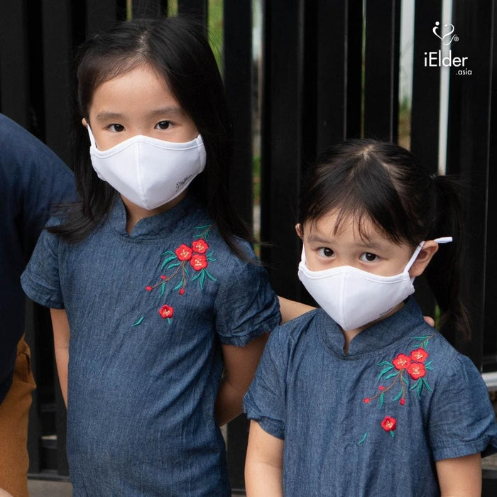 Topeng Muka Anti-COVID Fabrik Kanak-kanak Bae Hanna - PUTIH (2-15 tahun)