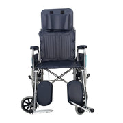 Fair Chrome Steel Reclining Wheelchair (Detachable Armrests, Elevating Footrests) 25kg