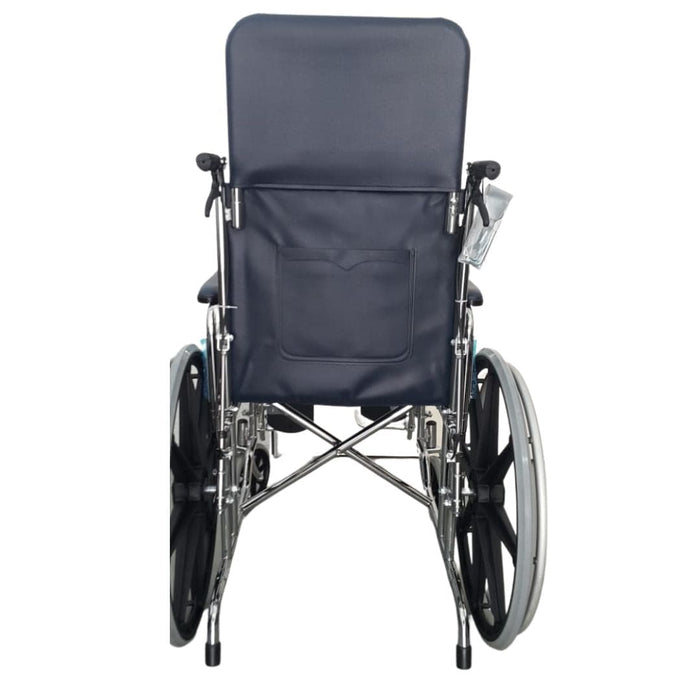 Fair Chrome Steel Reclining Wheelchair (Detachable Armrests, Elevating Footrests) 25kg