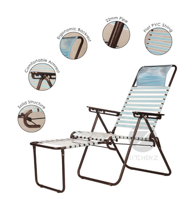 3V Foldable Lazy Chair (Flat String) Random Color