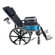 Fair Chrome Steel Reclining Wheelchair (Detachable Armrests, Elevating Footrests) 25kg