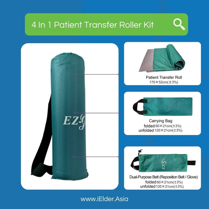 4-in-1 Patient Transfer Roller Kit Board Type for Lateral Transfer Green