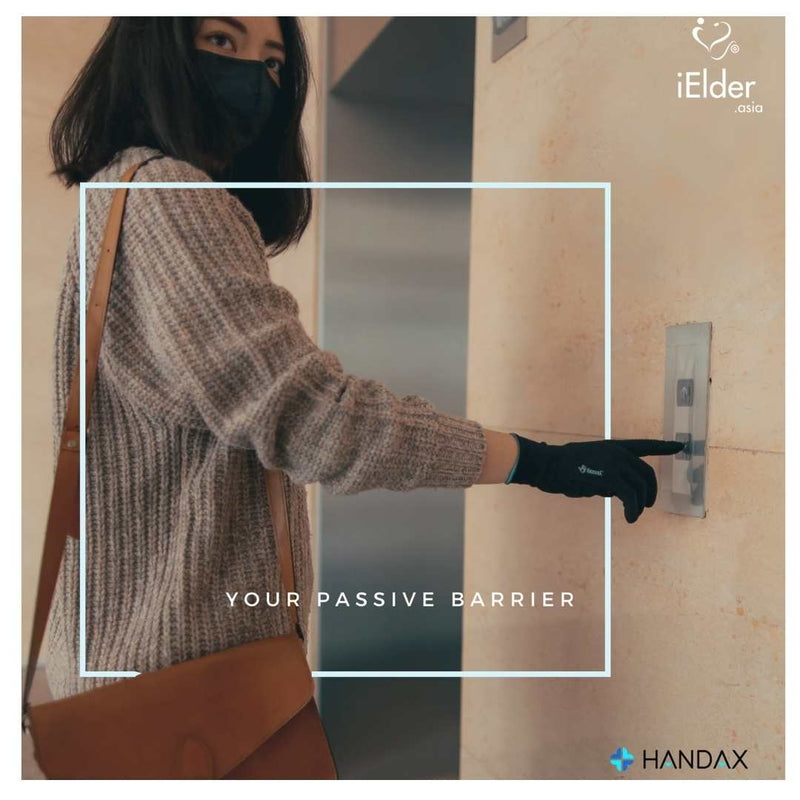 Handax Antimicrobial Fabric Gloves (Kills 99.9% Of Harmful Microorganisms) Blue