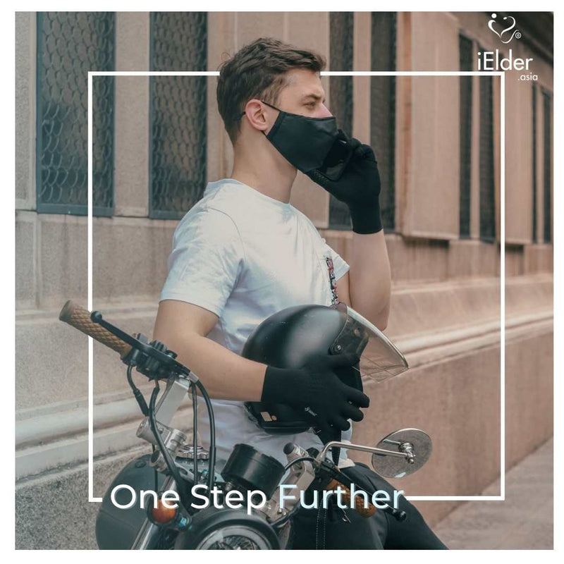 Handax Antimicrobial Fabric Gloves (Kills 99.9% Of Harmful Microorganisms) Blue