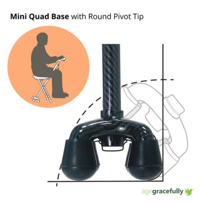 Chairplus (Tongkat Berjalan dengan tempat duduk, Tongkat Tempat Duduk) | AgeGracefully
