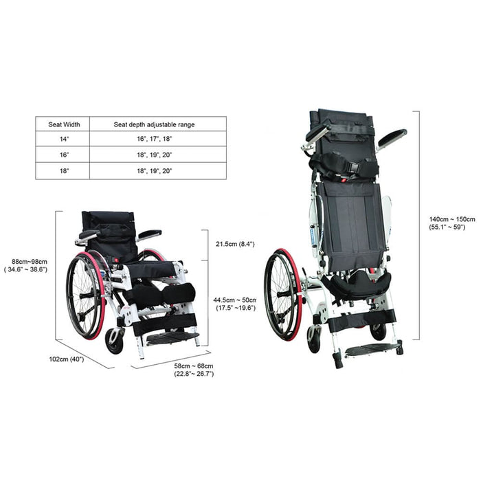 Pegasus II (Semi-Power Standing Wheelchair) - Asian Integrated Medical Sdn Bhd (ielder.asia)