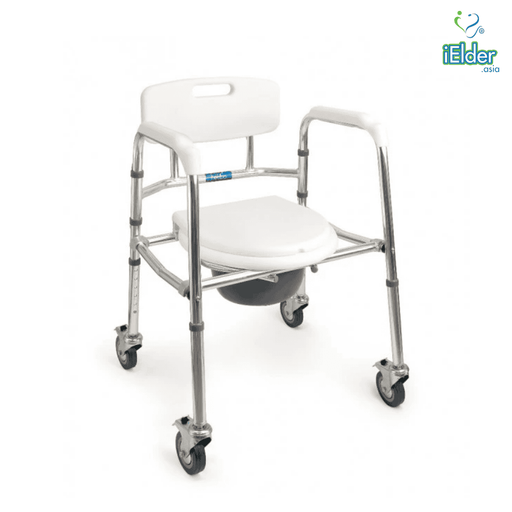 Light Commode Mobile Chair with Adjustable Aluminium Frame