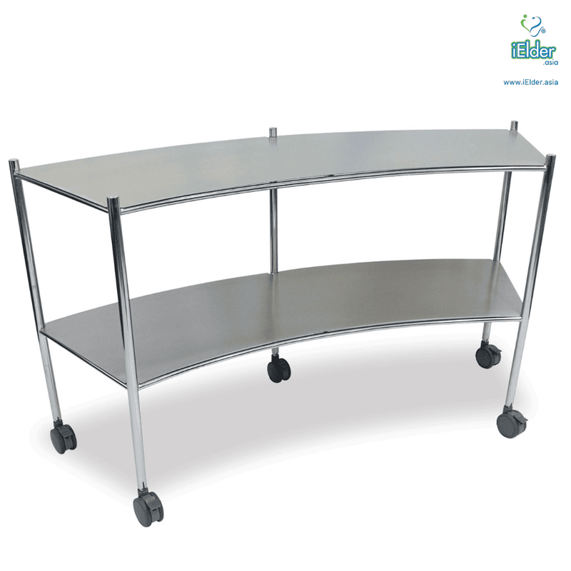 Stainless Steel Half Moon Hospital Trolley | CT5000
