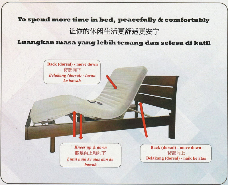 ComfyMo Solid Wood Reclining Electric Home Care Bed [Free delivery within Peninsula Malaysia] - Asian Integrated Medical Sdn Bhd (ielder.asia)