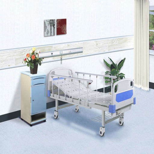 single crank backrest hospital bed