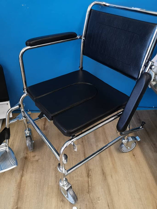 Chrome Steel DAF (Detachable Arm Rest & Foot Rest) Commode Push Chair - Asian Integrated Medical Sdn Bhd (ielder.asia)