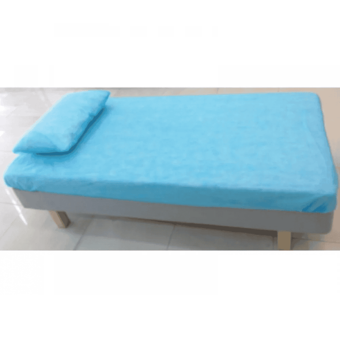 Disposable Non woven Bed Sheet Cover, Non-Woven PP, With Elastic at 4 cornes, 30gsm (Size: 210x120cm) 10pcs/bag
