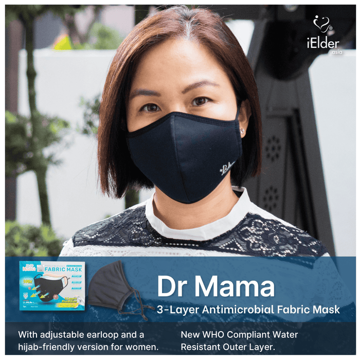 Dr. Mama Protect Me ADVANCE Adjustable Fabric Face Mask Version 5 - (ADULT) Water Resistant Layer