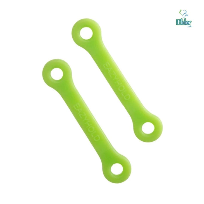 EazyHold Silicone Adaptive Aid for Individuals with Limited Hand Mobility, Cerebral Palsy, Stroke (Green Two Pack 4 1/2")