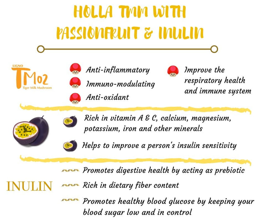 TIGERUS Tiger Milk Mushroom with Passion Fruit and Inulin (2g x 30 sachets) - Asian Integrated Medical Sdn Bhd (ielder.asia)