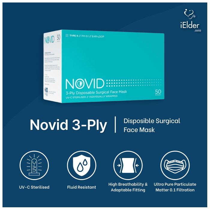 Novid 3-Ply Disposable Surgical Face Mask (individual pack)