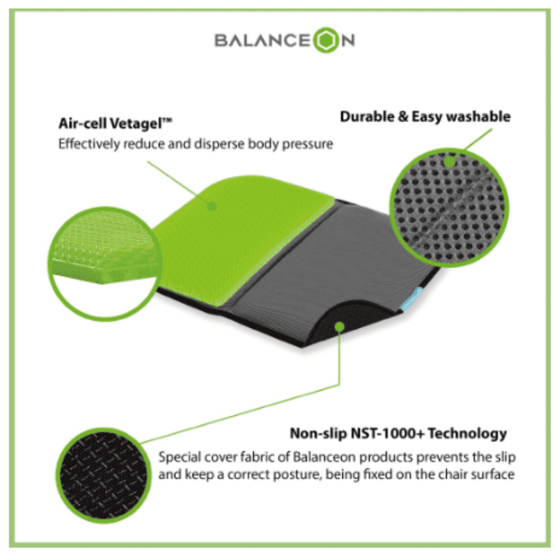 Portable Seat - Fordable & Comfortable Cushion With Veta-Gel | BalanceOn