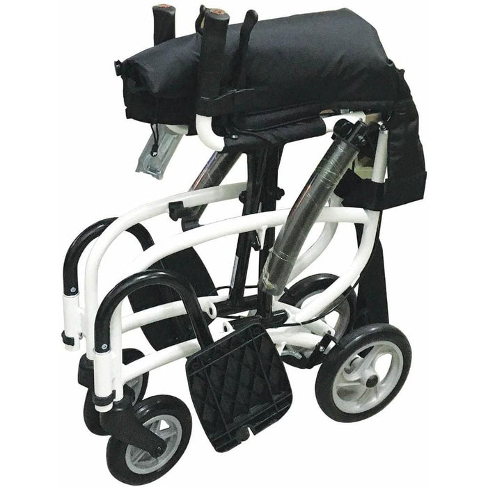 Comfy Wheelchair Black Aluminium Lightweight Easy Carry Transit with Carry Bag 8.5kg (17") - Asian Integrated Medical Sdn Bhd (ielder.asia)