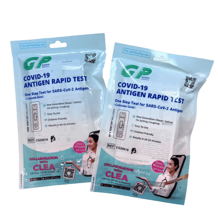 [Special Offer] Getein GP Covid-19 Antigen Rapid Test (Nasal/Saliva) (Kid-Friendly) (Expiry: Jan 2024)