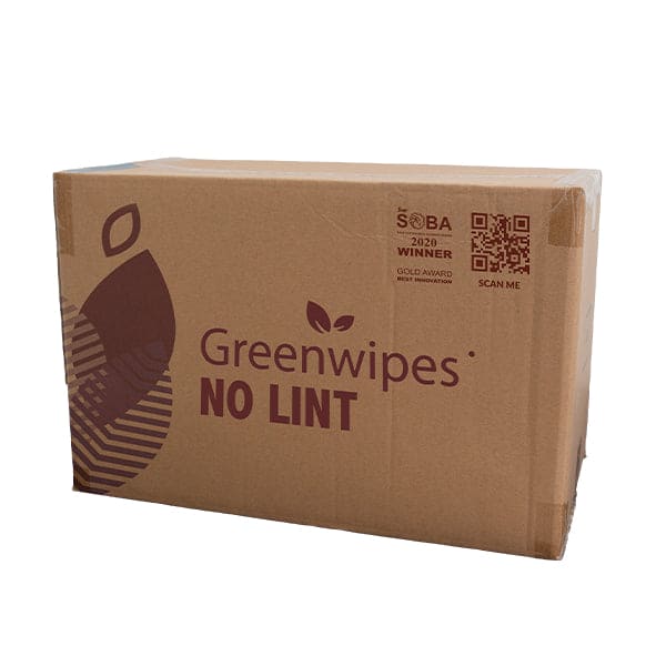 GW-5100 Greenwipes® NoLint™ | 9" x9" (150 helai x10 beg)/kadbod