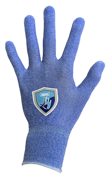 Handax 抗菌织物手套（杀死 99.9% 的有害微生物）蓝色