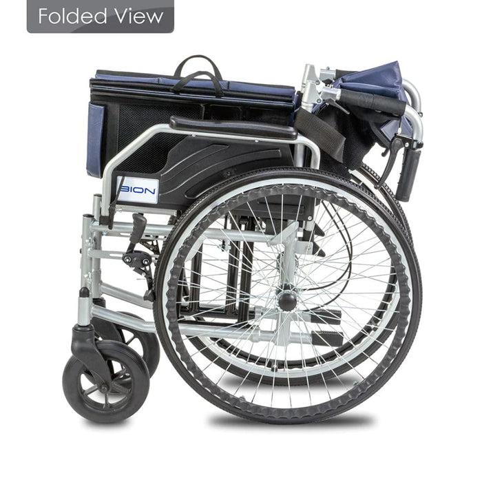 Oversize iLight Wheelchair, Detachable, Heavy Duty, Foldable 20" | Bion