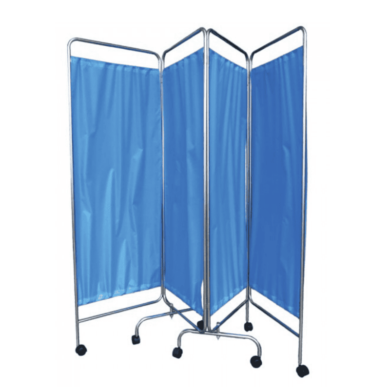 Hopkin Hospital Ward Screen 4 Fold With Blue Curtain - Asian Integrated Medical Sdn Bhd (ielder.asia)